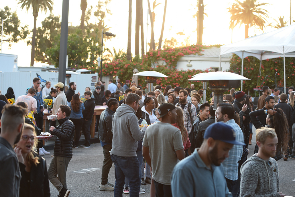 the bungalow santa monica night market crowd