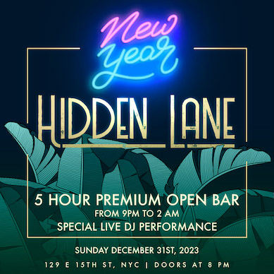 hidden lane nyc nye 2024 new years eve events