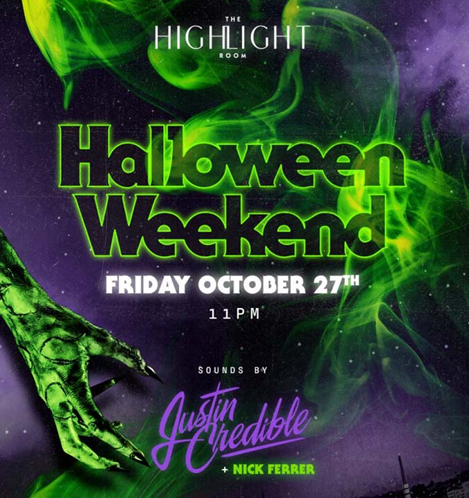 highlight room halloween los angeles party justin credible