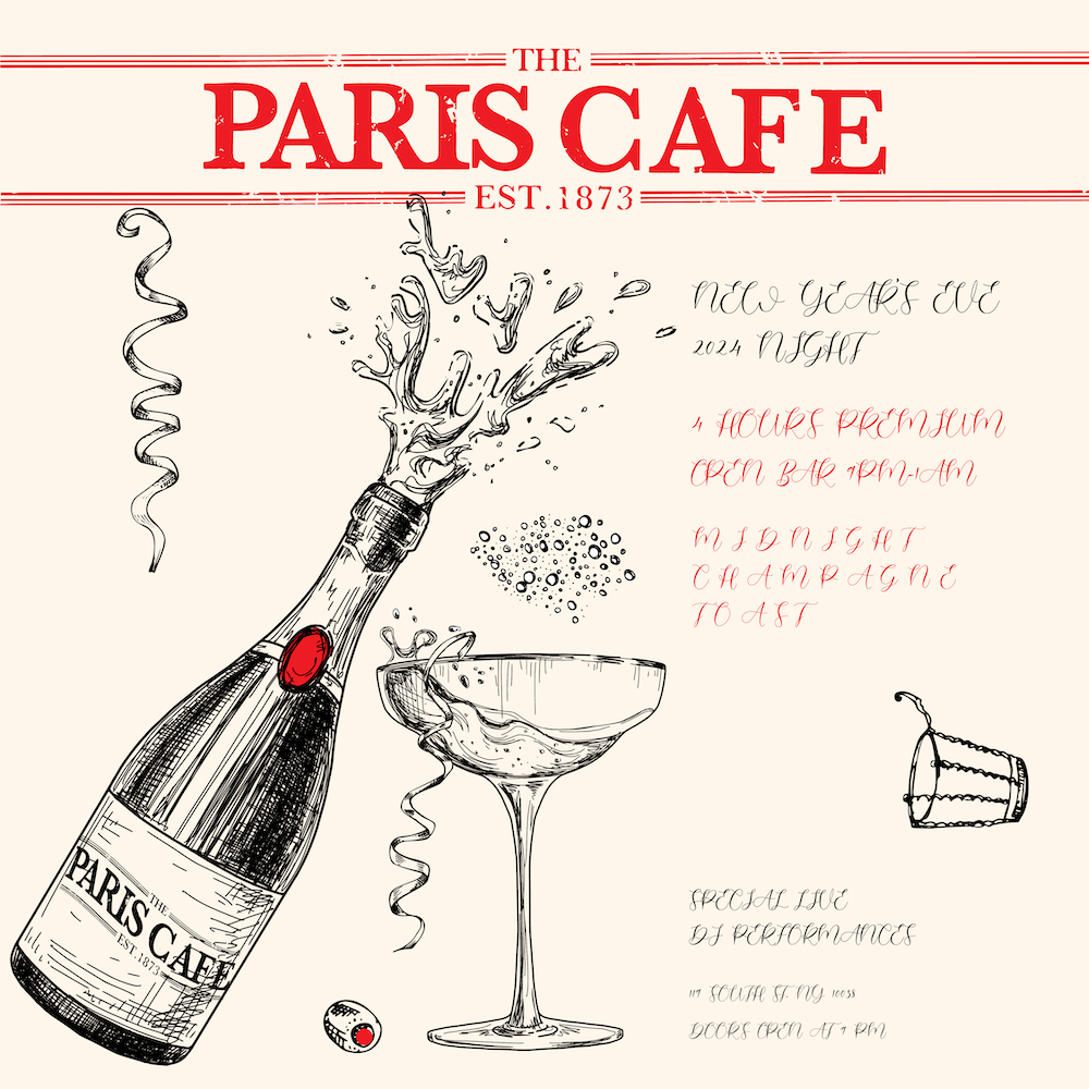 paris cafe nyc nye 2024 new years eve events