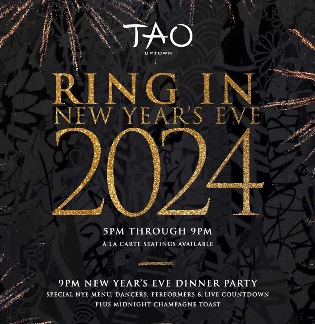 tao uptown nye 2024 new years eve nyc events
