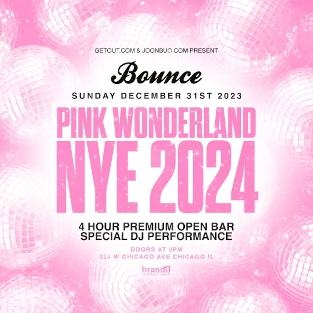 bounce chicago nye 2024 new years eve chicago pink wonderland