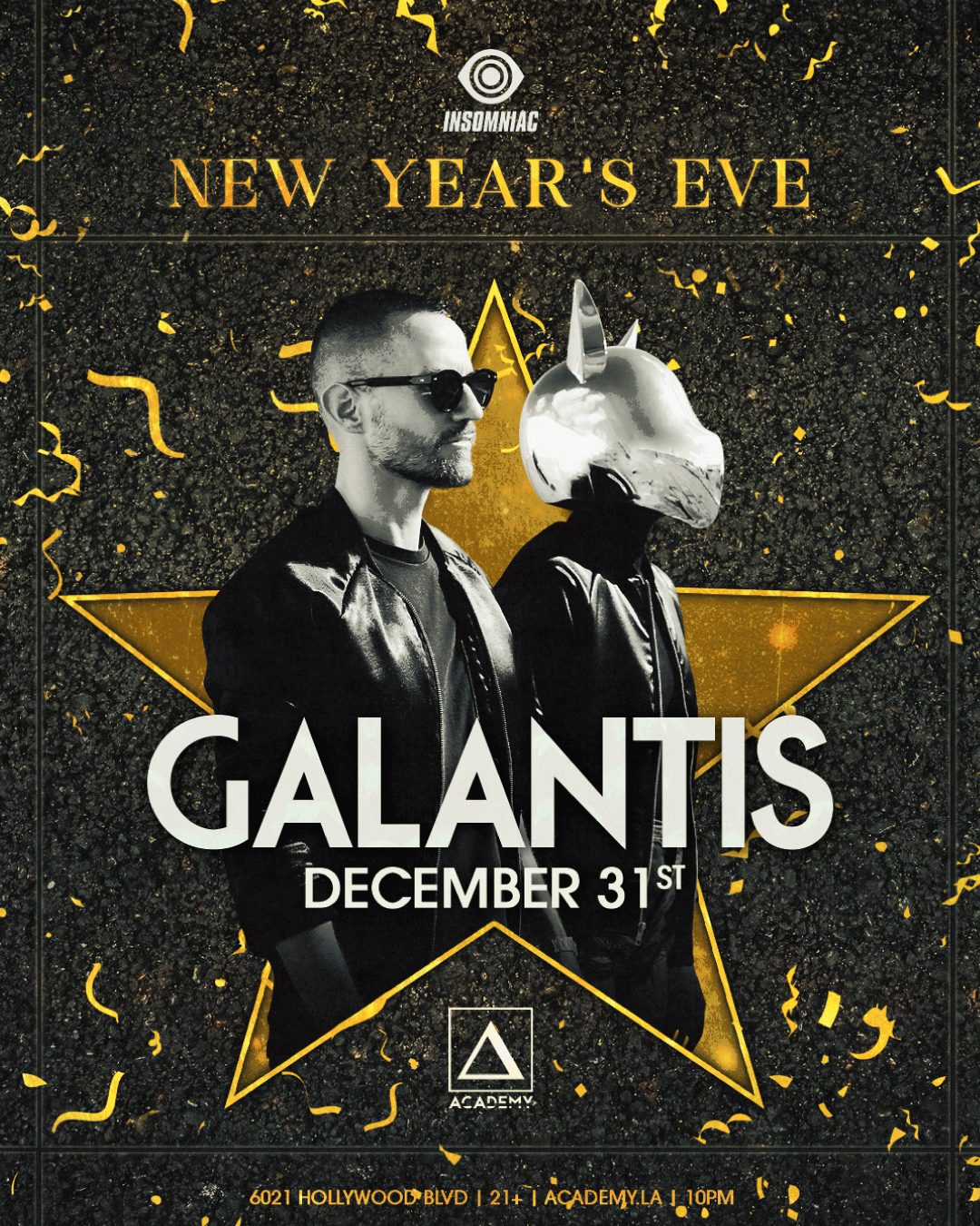 academy la nye 2025 new years eve galantis los angeles