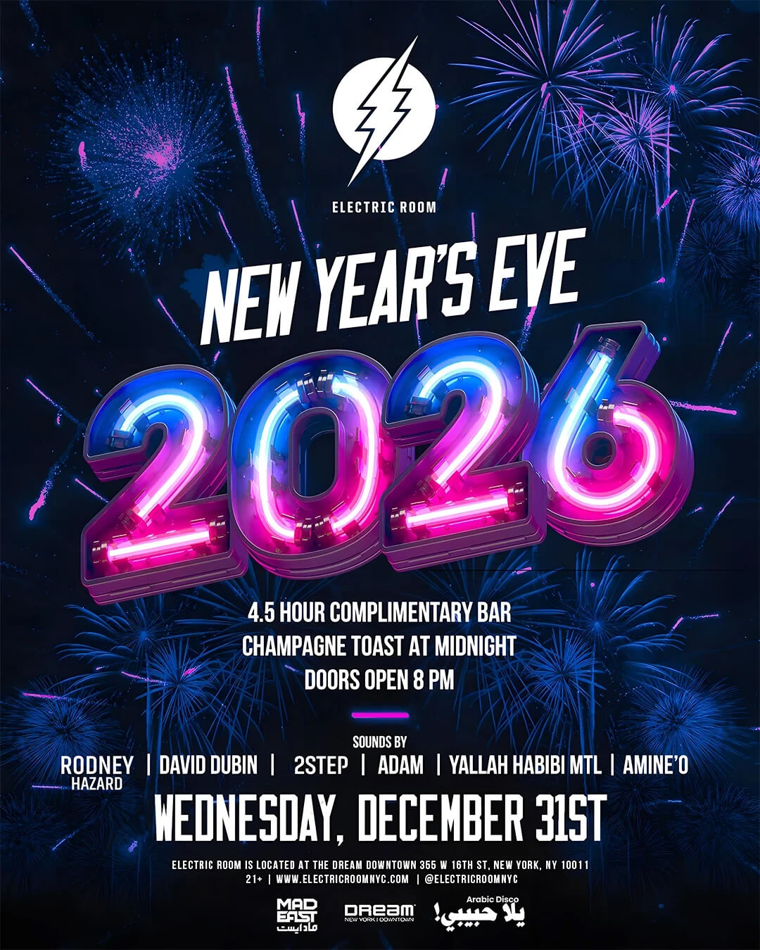 electric room nye 2026 new years eve nyc