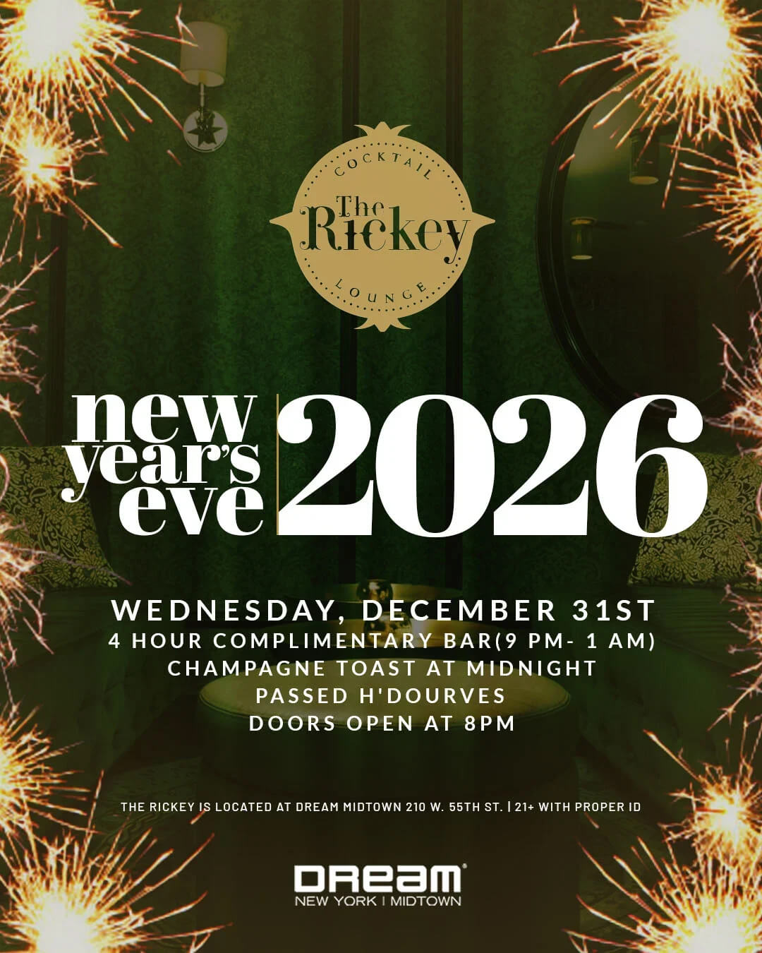 the rickey nye 2026 new years eve nyc new york city