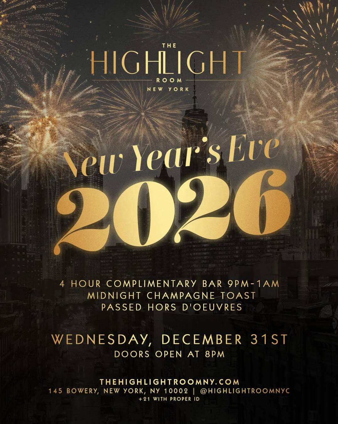 highlight room nyc nye 2026 new years eve new york