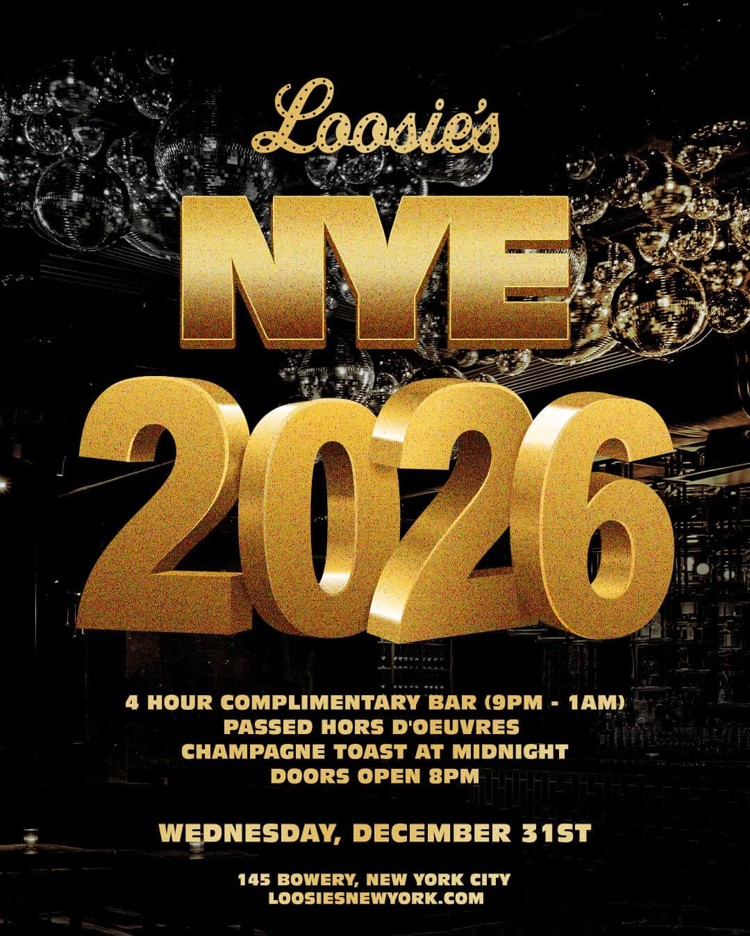 loosies nightclub nye 2026 new years eve new york