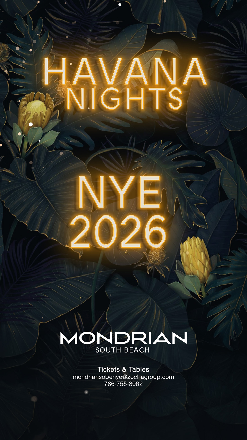 mondrian south beach nye 2026 new years eve miami fireworks